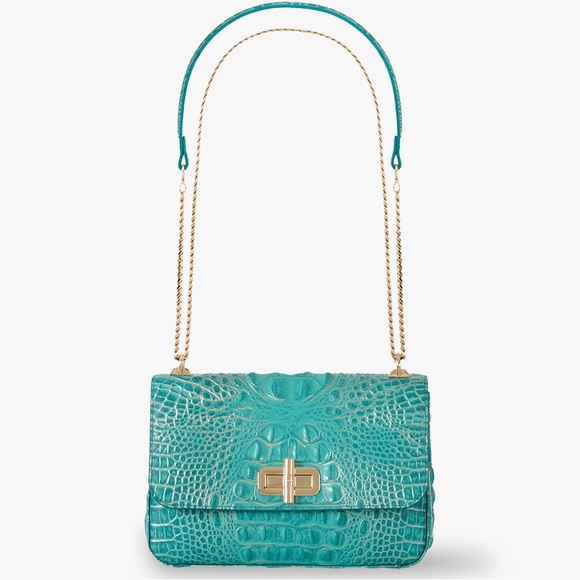 Brahmin 3pcs set Rosalie bag, Veronica wallet and copa tassel in green mermaid - Picture 7 of 15